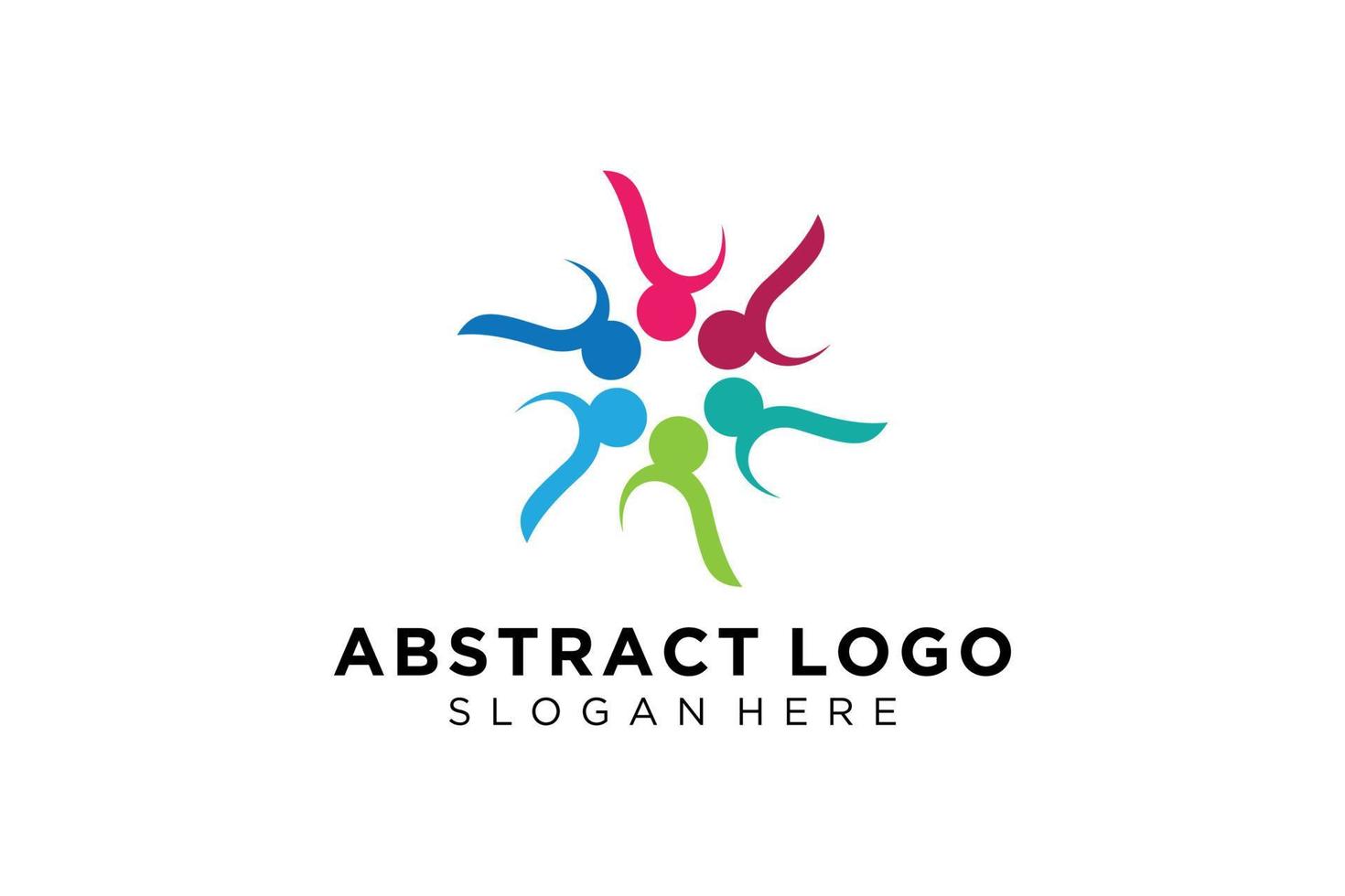 Vector abstract people and family logo collection,people icons, health logo template, care symbol.