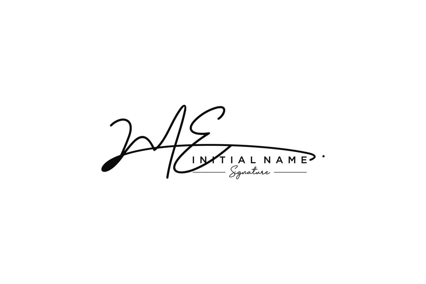 Initial ME signature logo template vector. Hand drawn Calligraphy lettering Vector illustration.