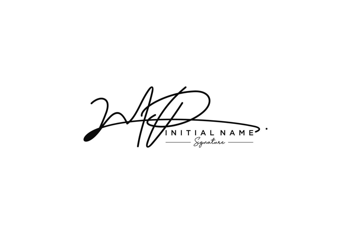 Initial MP signature logo template vector. Hand drawn Calligraphy lettering Vector illustration.