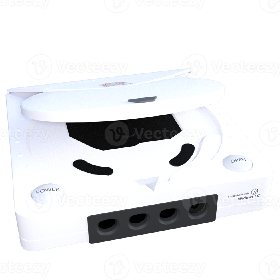 Video game console device 3d rendering png