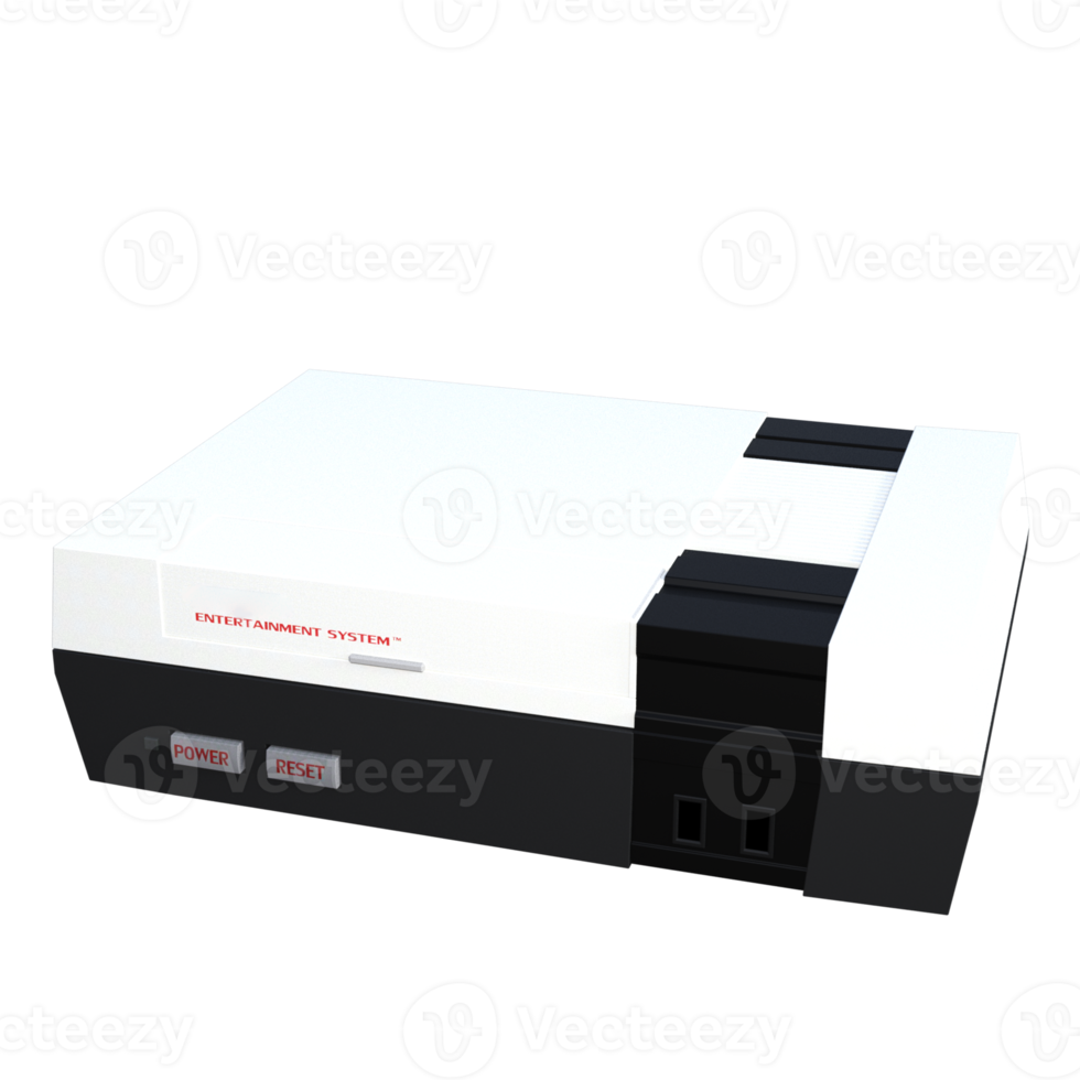 Video game console device 3d rendering png