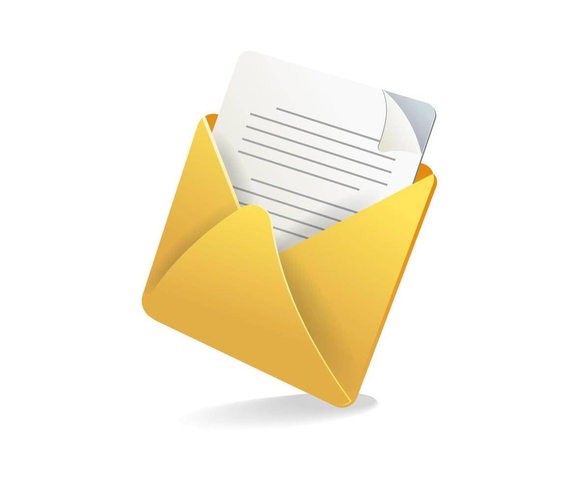 Flat isometric 3d illustration email data concept vector