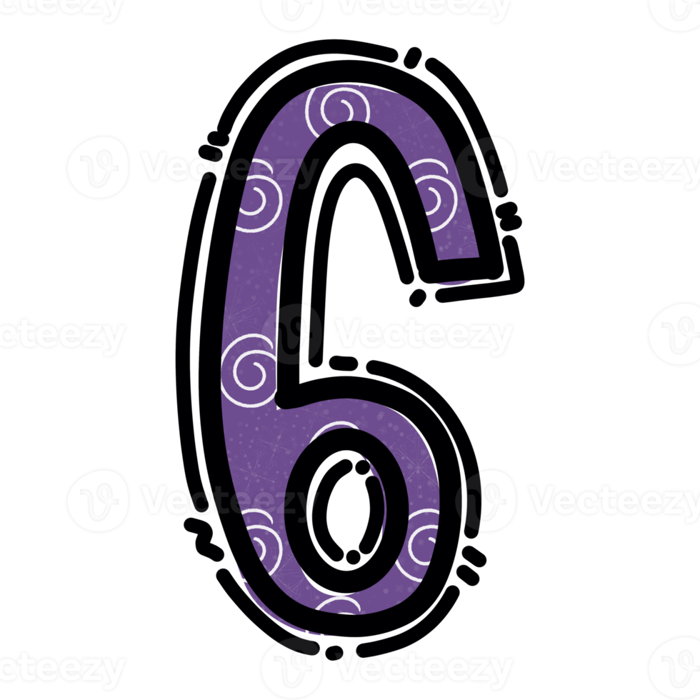 Number 6, Alphabet letter png