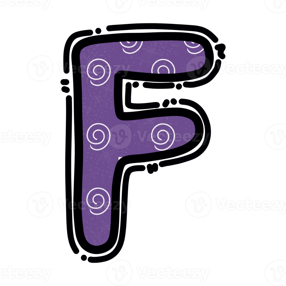 F alphabet letter png purple color cute design 16716849 png
