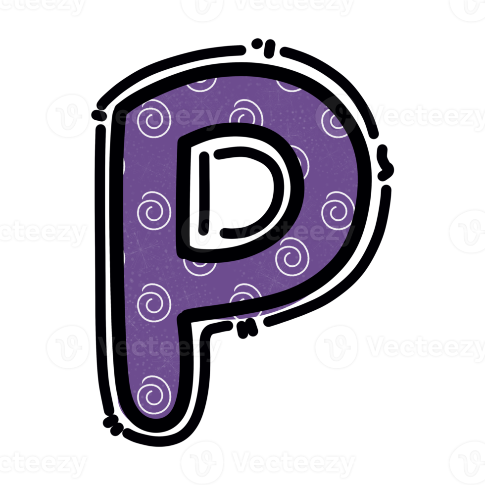 P alphabet letter png, purple color cute design 16716850 PNG