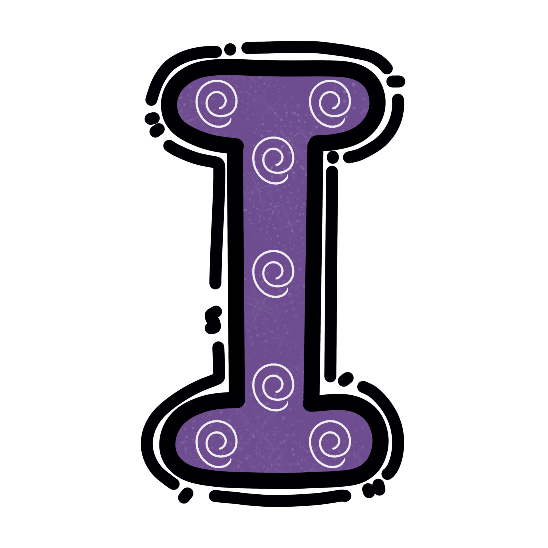 I Letra Do Alfabeto Png Design Bonito De Cor Roxa 16716852 PNG