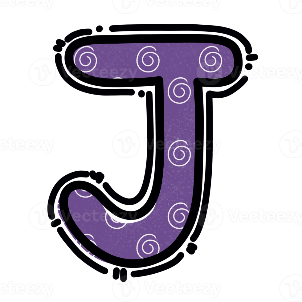 J alphabet letter png, purple color cute design 16716856 PNG