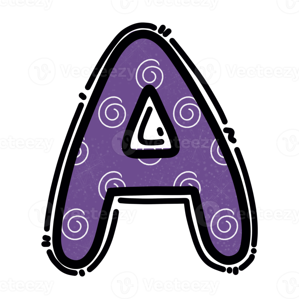 A alphabet letter png, purple color cute design png