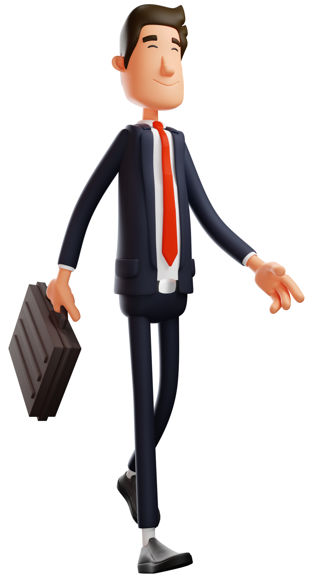 Free 3D illustration. Handsome Office Worker Cartoon 3D Character. Office  workers walk to the office. Office workers smile sweetly. 3D Cartoon  Character 16717196 PNG with Transparent Background
