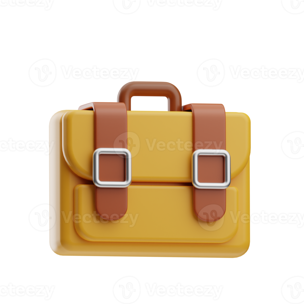 education, object bag illustration 3d png