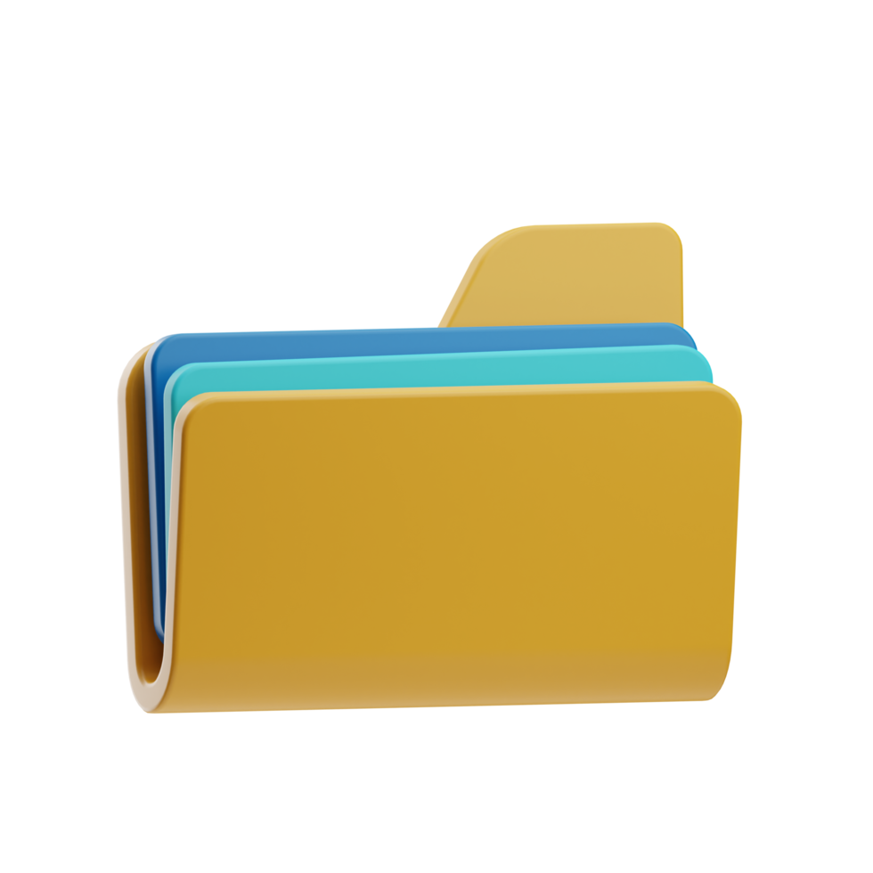 education, object folder illustration 3d png