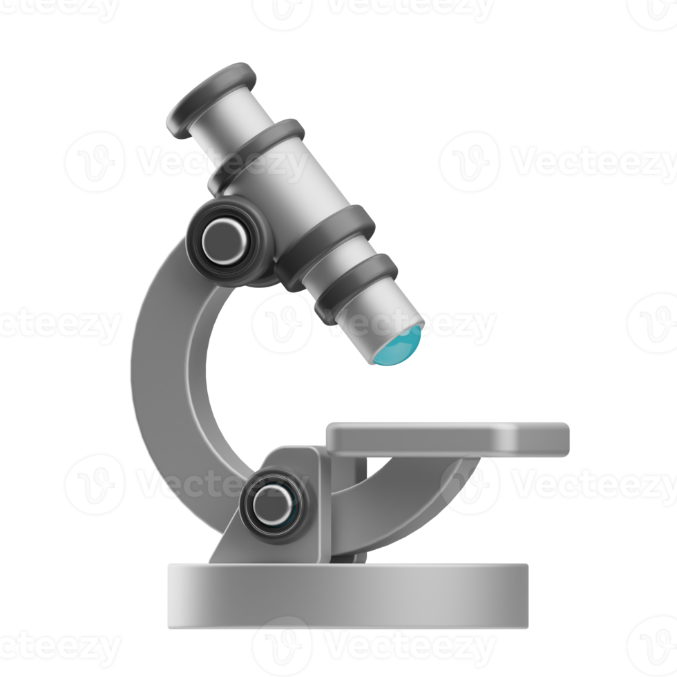 education, object microscope illustration 3d png