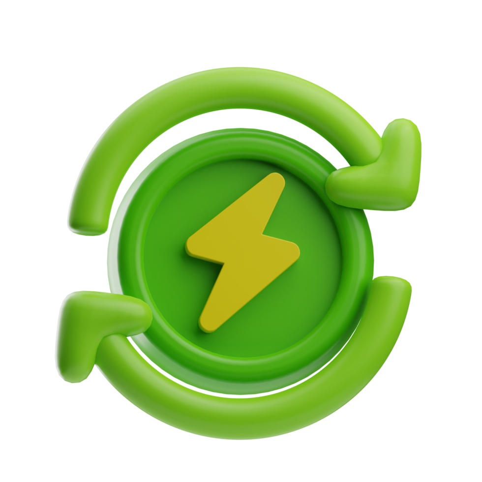 renewable energy renew illustration 3d png