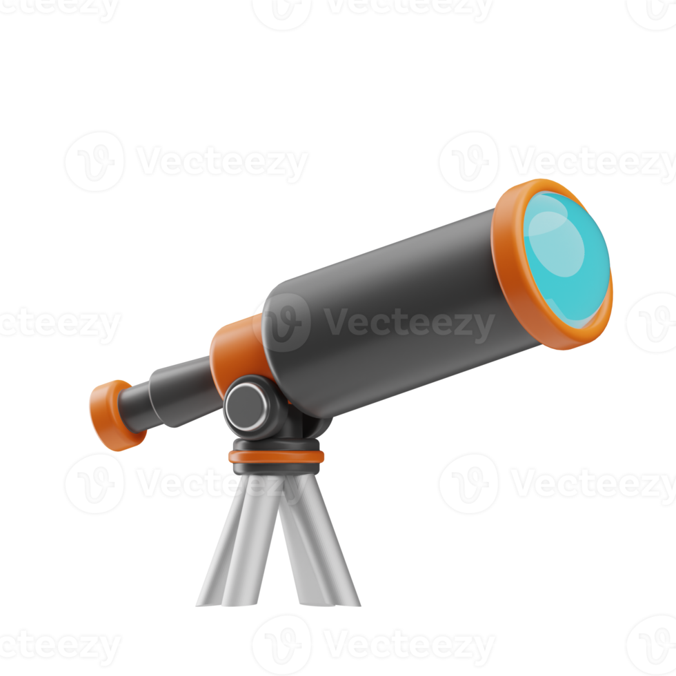 opleiding, voorwerp telescoop illustratie 3d png