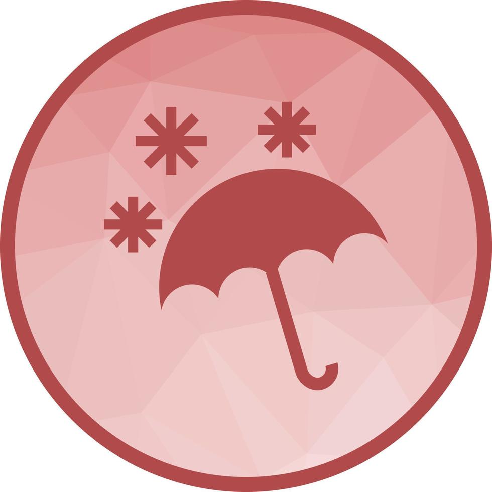 Umbrella with Snow Low Poly Background Icon vector