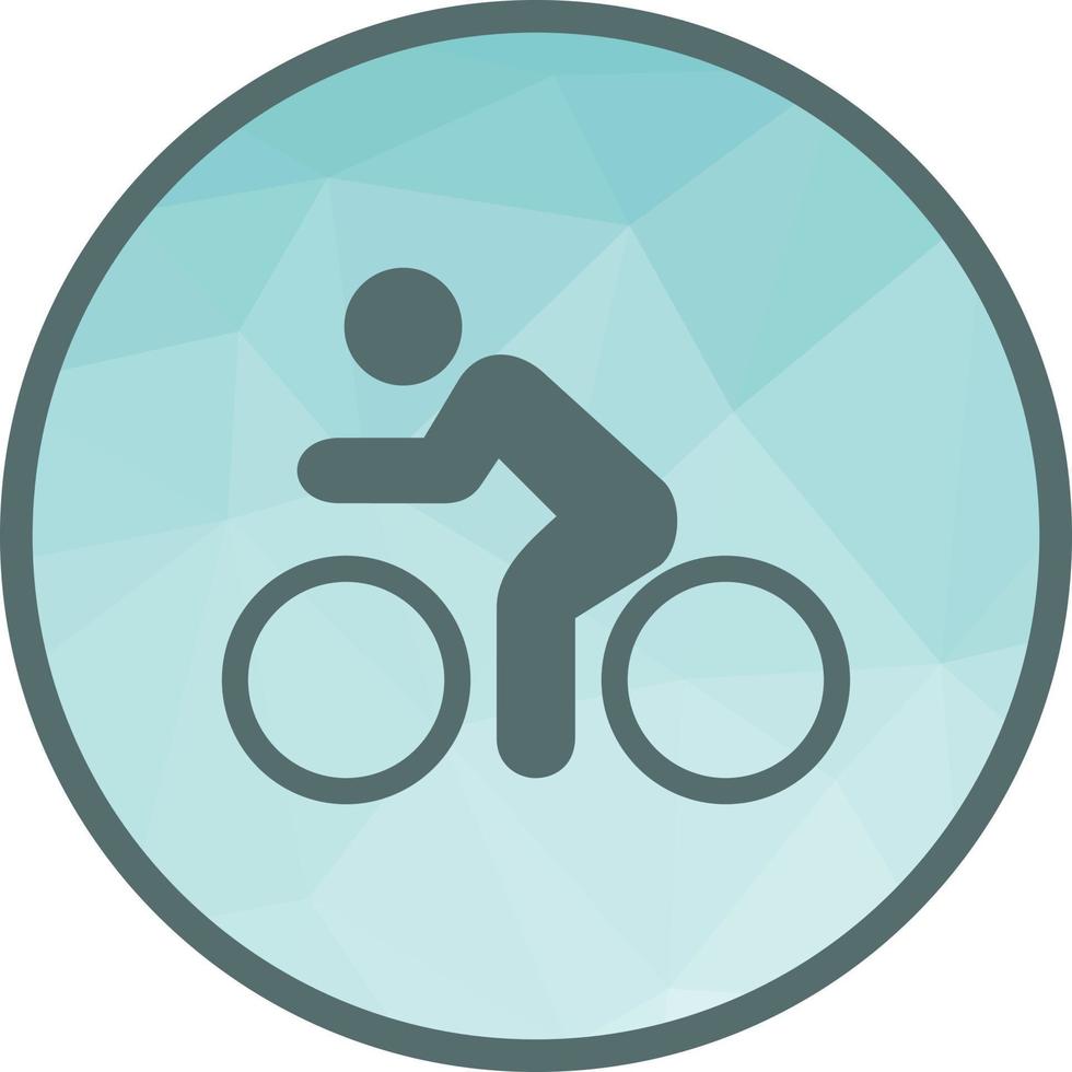 Cycling Person Low Poly Background Icon vector