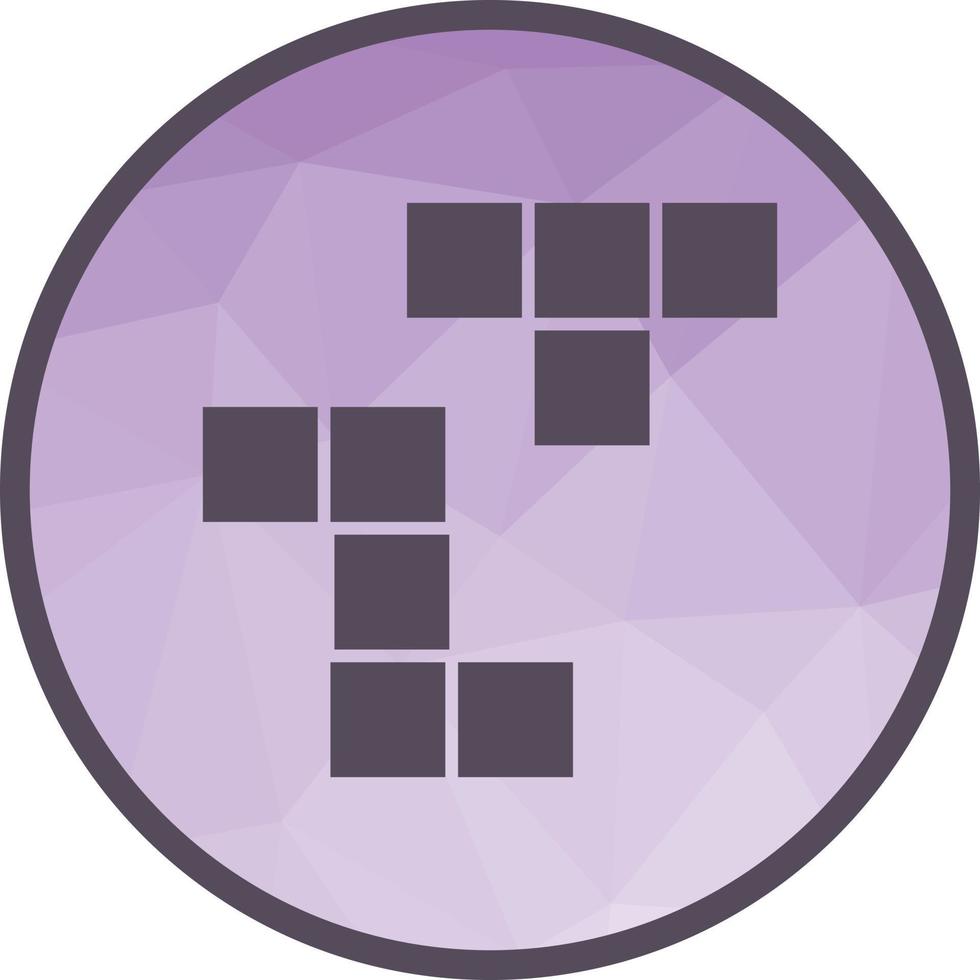 Bricks Low Poly Background Icon vector