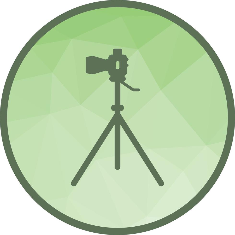 Camera Stand Low Poly Background Icon vector