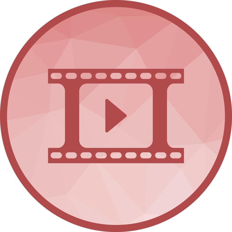 Video Reel Low Poly Background Icon vector