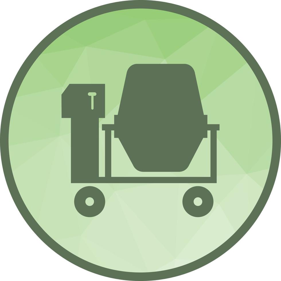 Cement Mixing Low Poly Background Icon vector
