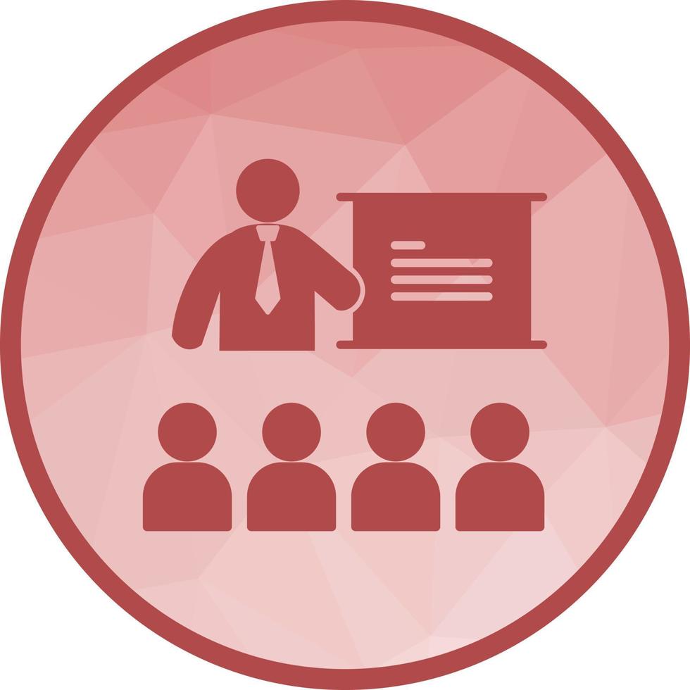 Lecture Low Poly Background Icon vector