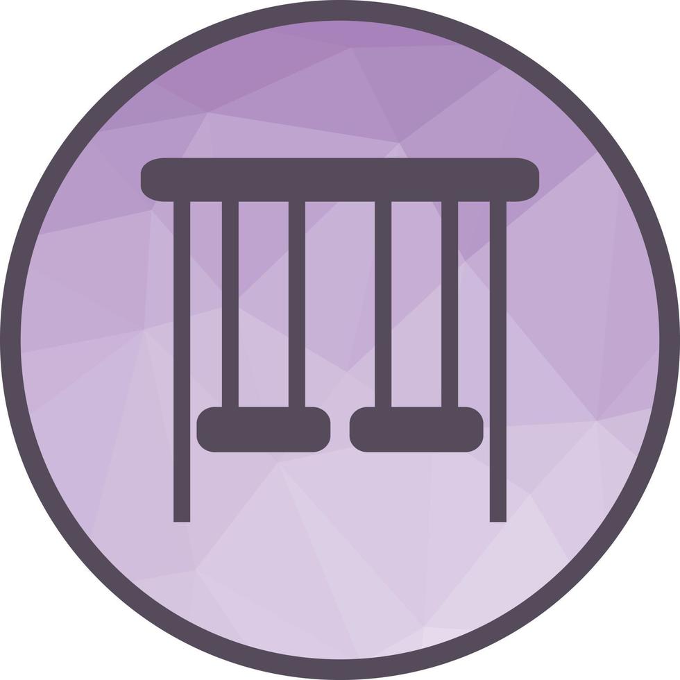 Swings Low Poly Background Icon vector