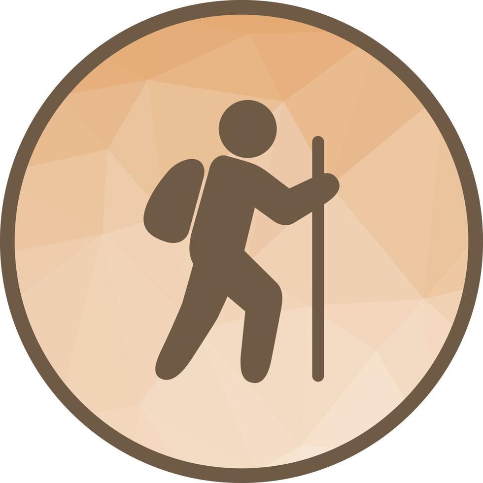 Trekking Low Poly Background Icon vector