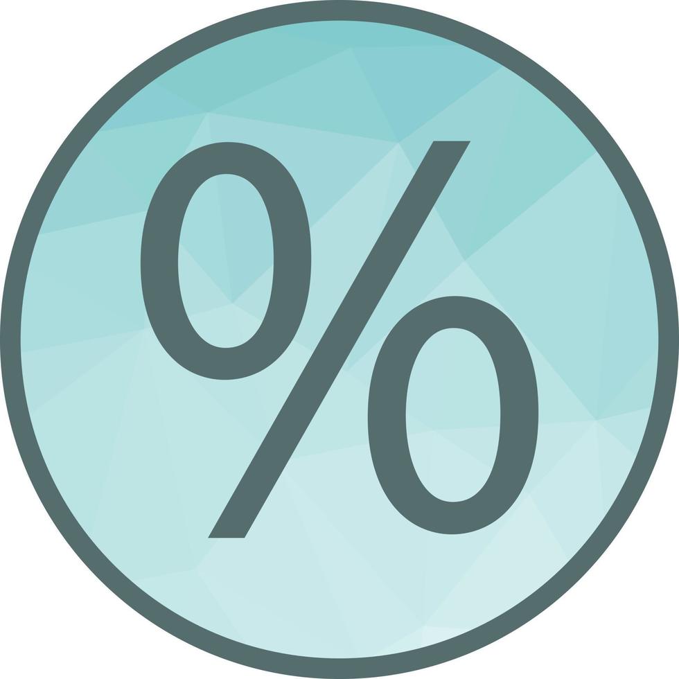 Percentage Low Poly Background Icon vector