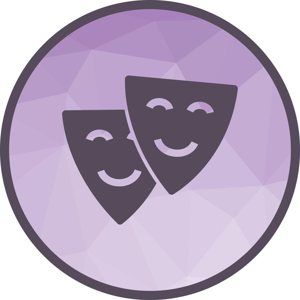 Theater Low Poly Background Icon vector