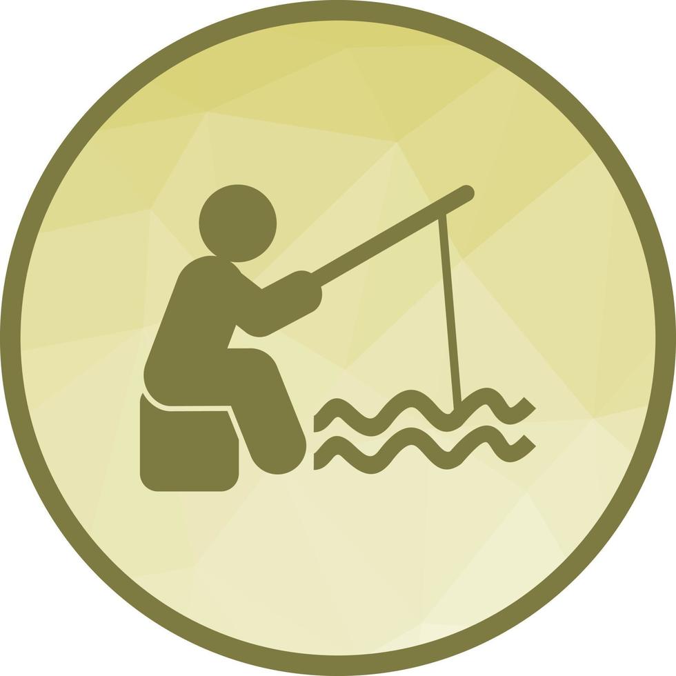 Fishing Low Poly Background Icon vector