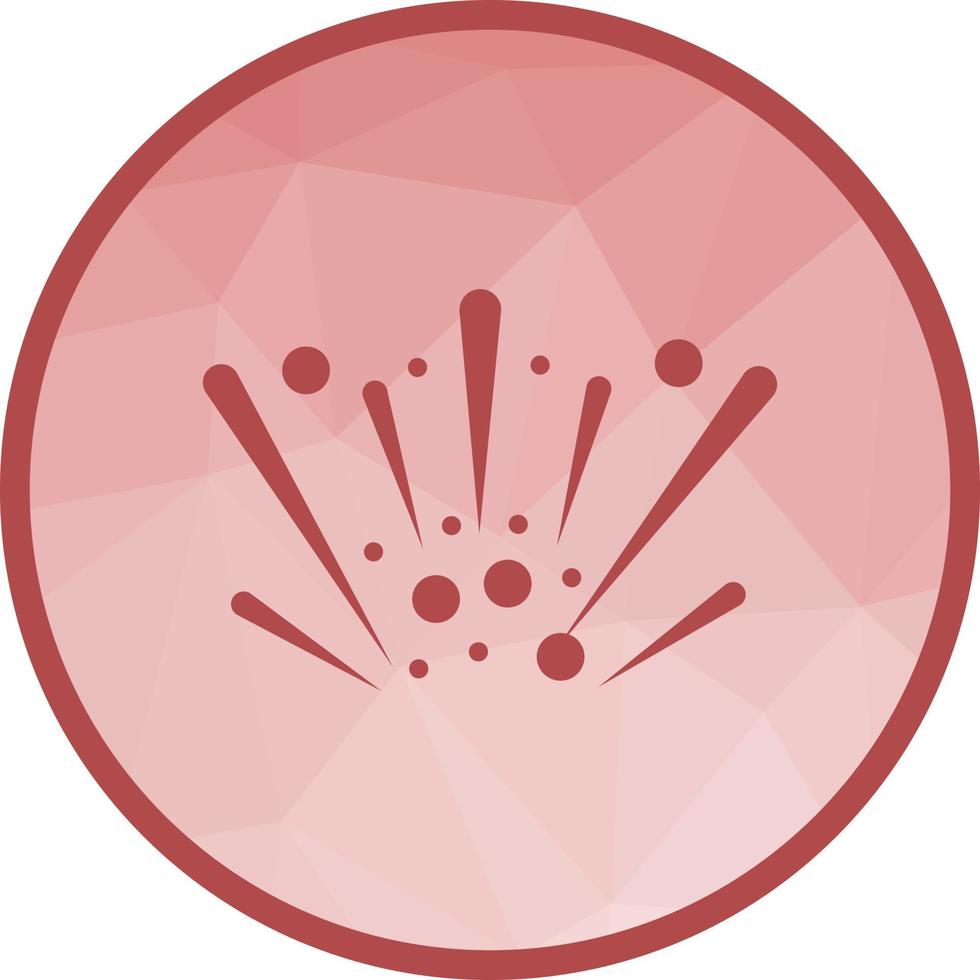 Fireworks Low Poly Background Icon vector