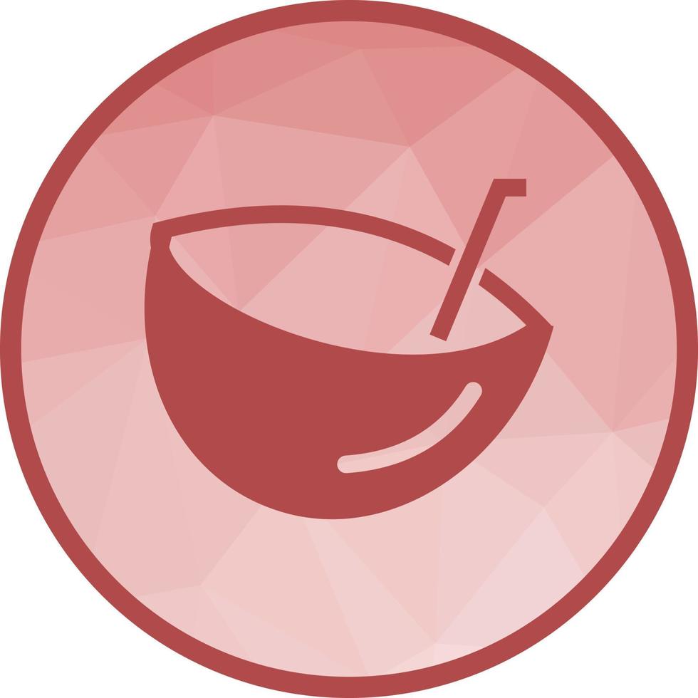 Coconut Low Poly Background Icon vector
