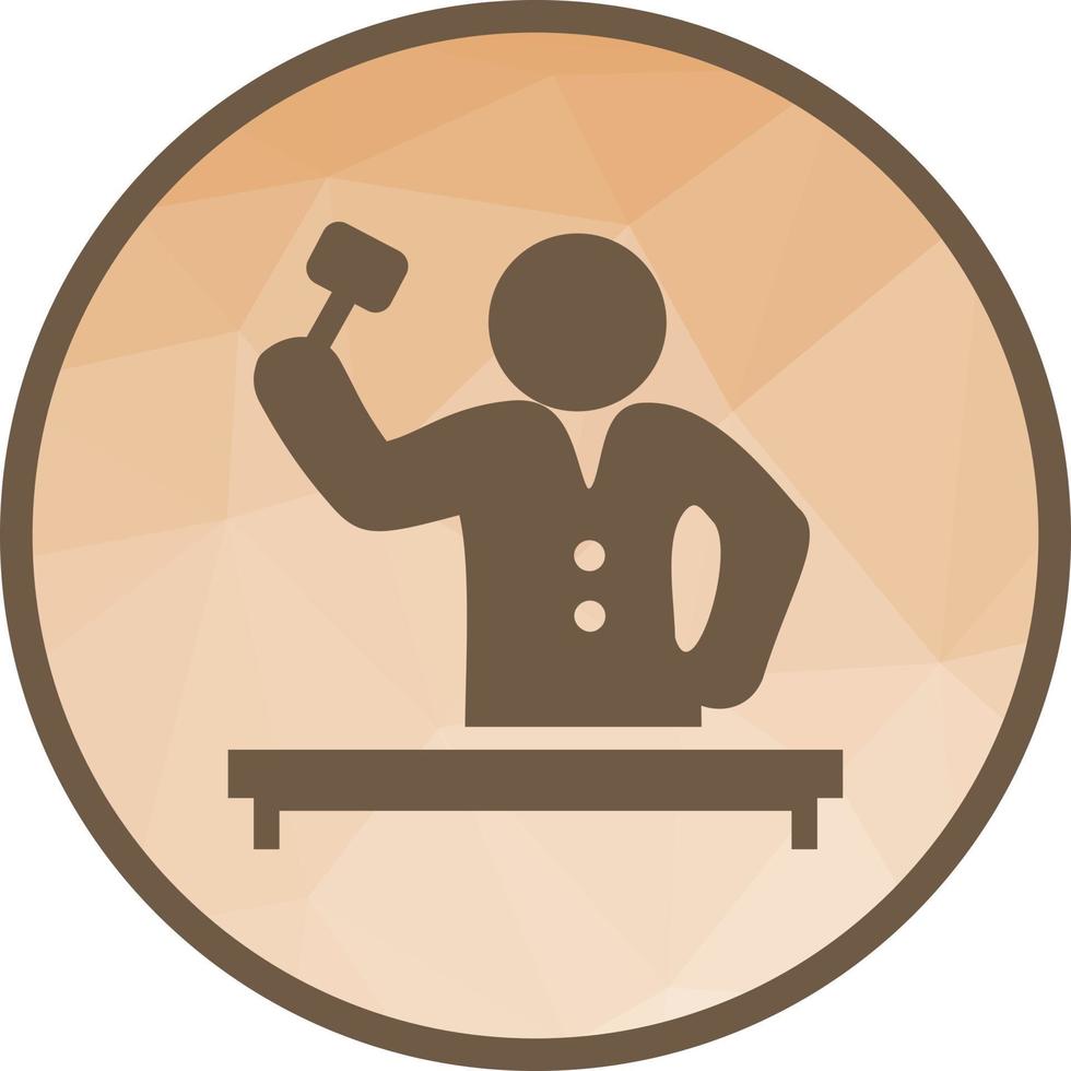 Judge giving Order Low Poly Background Icon vector