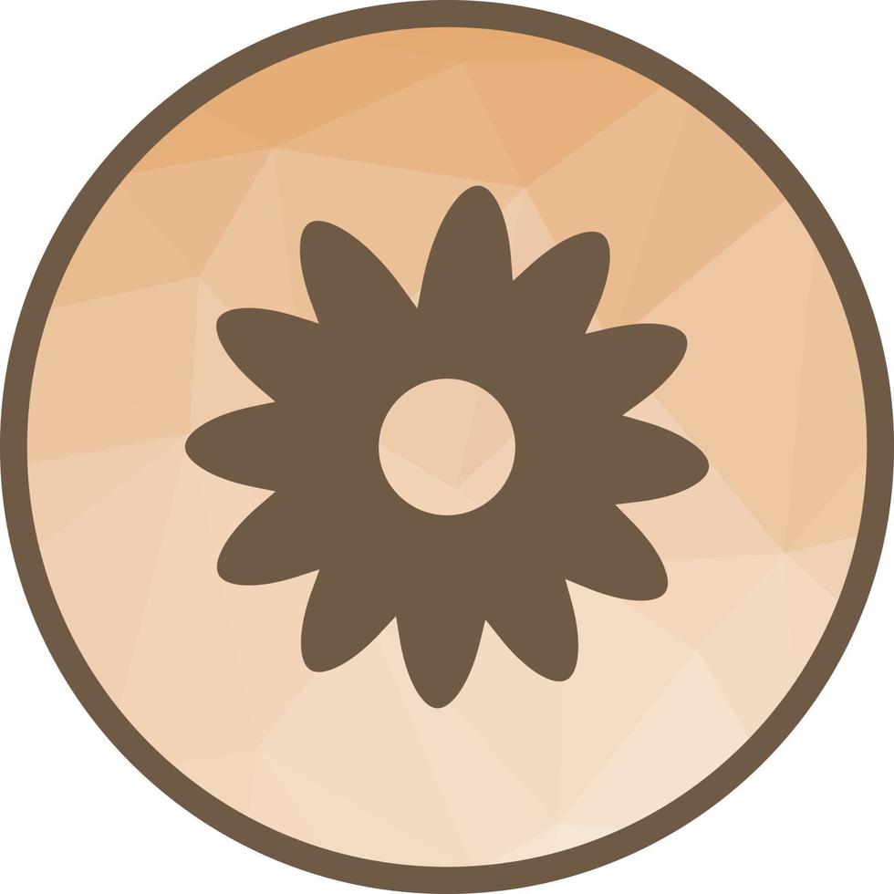 flor, bajo, poli, plano de fondo, icono vector