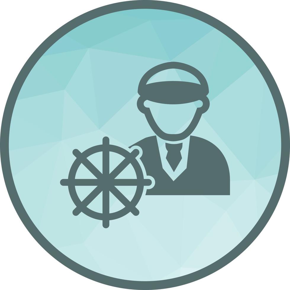 Ship Captain Low Poly Background Icon vector