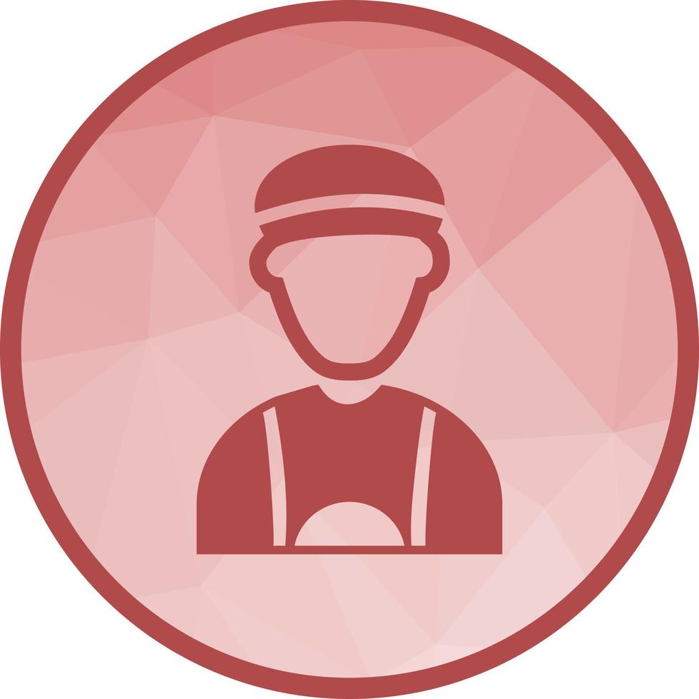 Sports Man Low Poly Background Icon vector