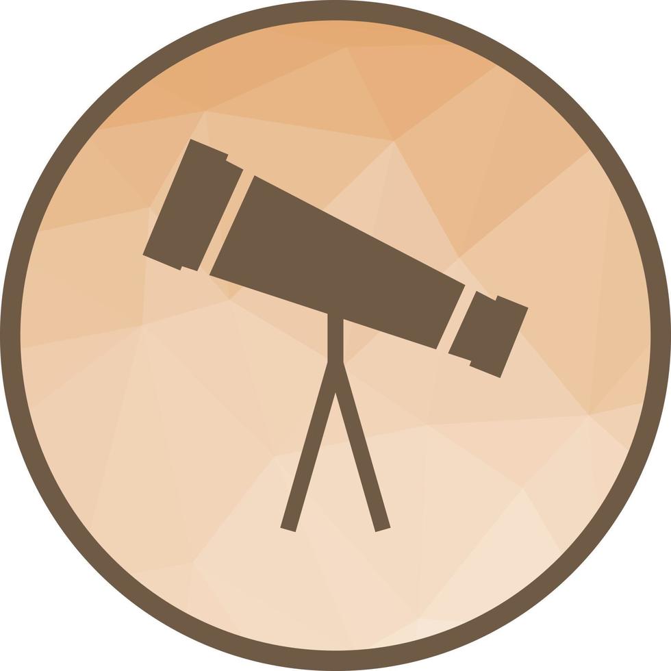 Telescope Low Poly Background Icon vector