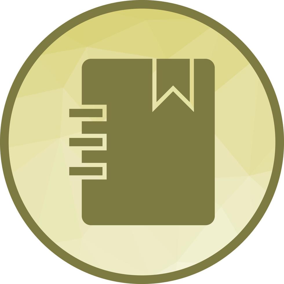 icono de fondo de baja poli del cuaderno vector