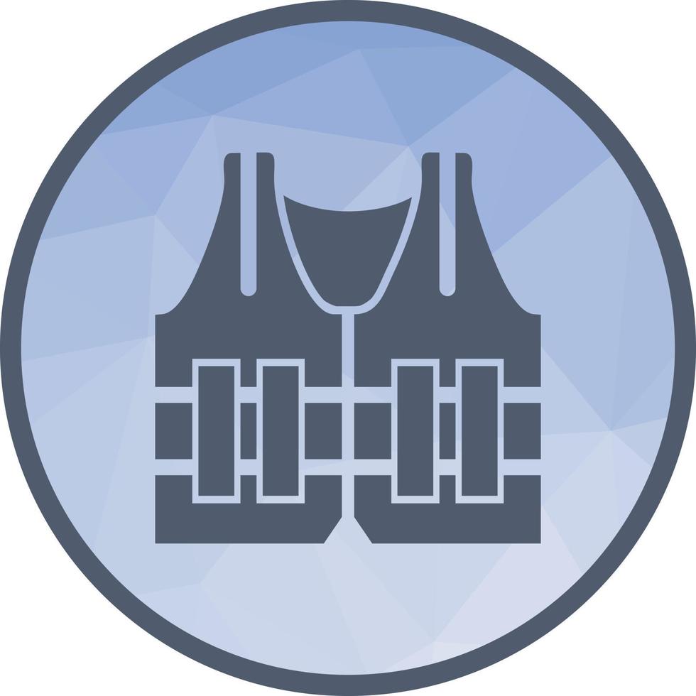 Police Vest Low Poly Background Icon vector