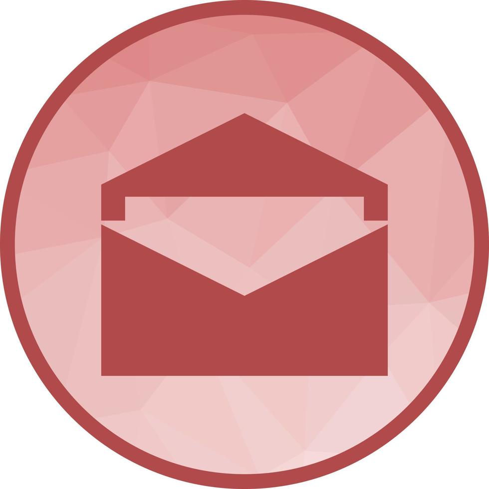 Open Envelope Low Poly Background Icon vector