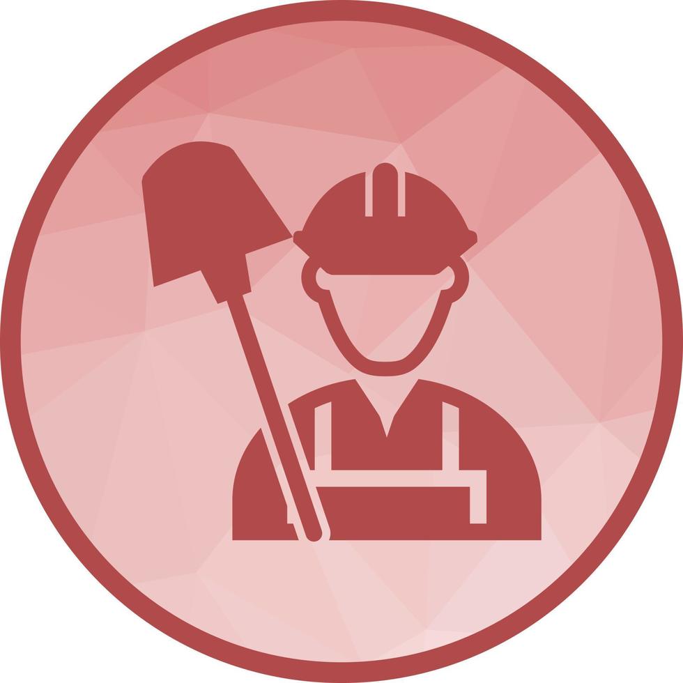 icono de fondo de baja poli laboral vector