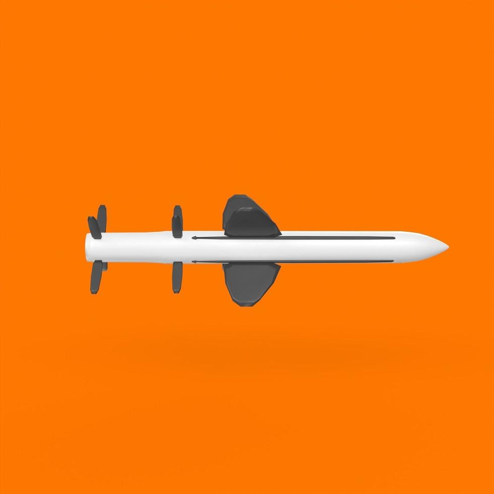 rocket isolated on background photo