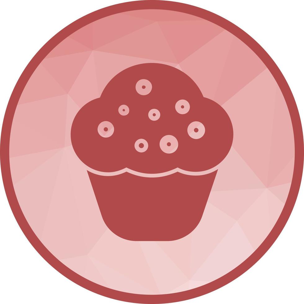 Cupcake Low Poly Background Icon vector