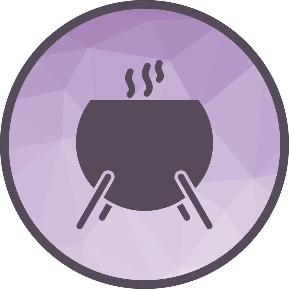 Cauldron Low Poly Background Icon vector