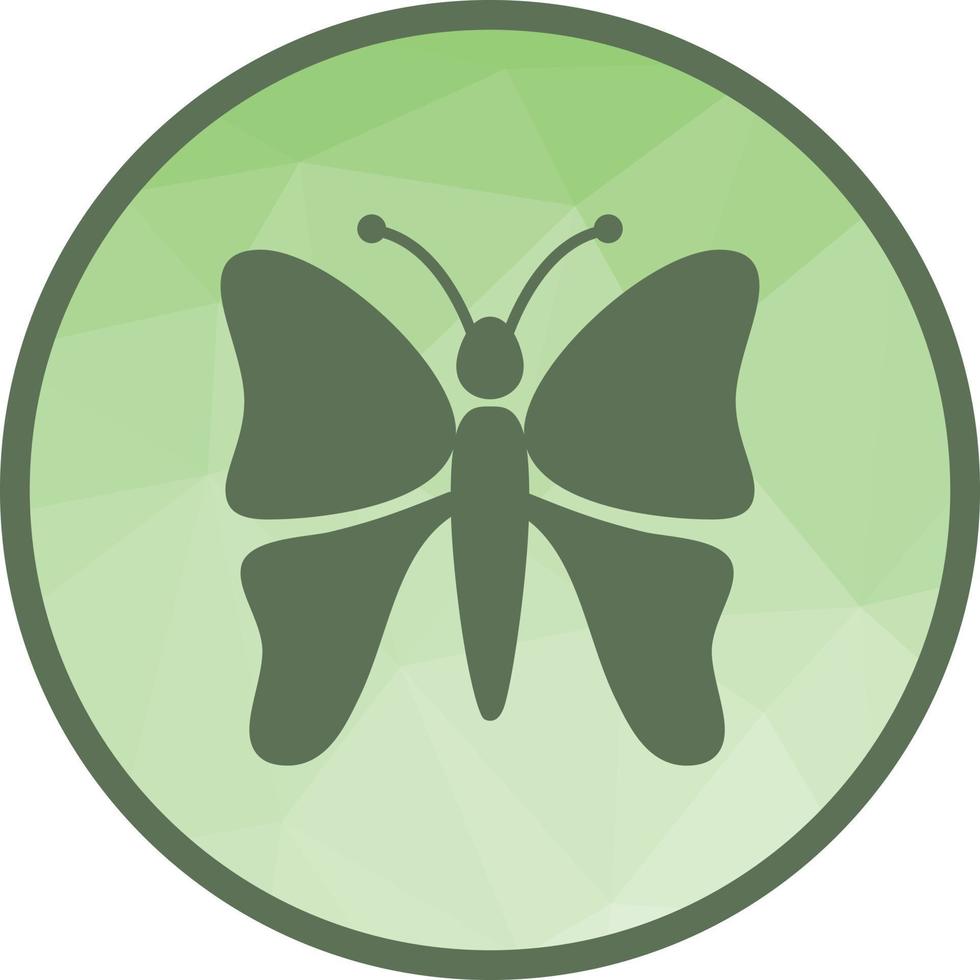 icono de fondo de mariposa baja poli vector