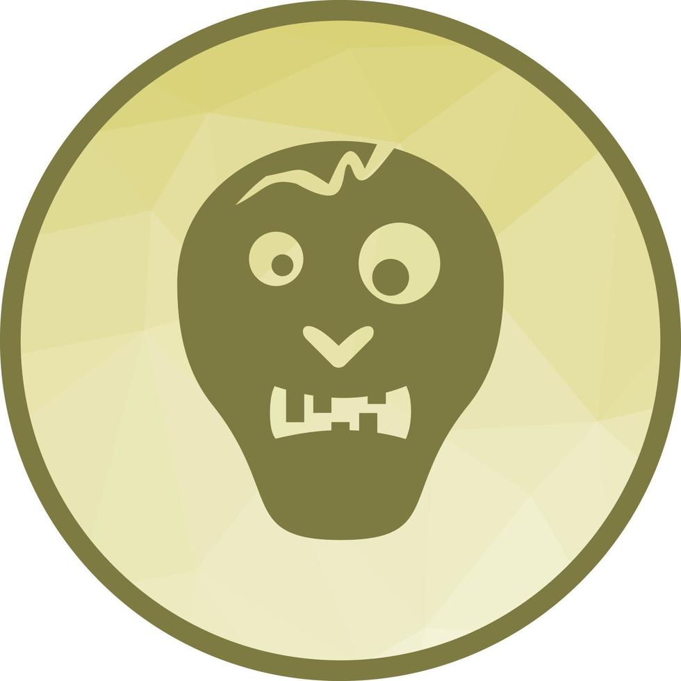 Zombie Low Poly Background Icon vector