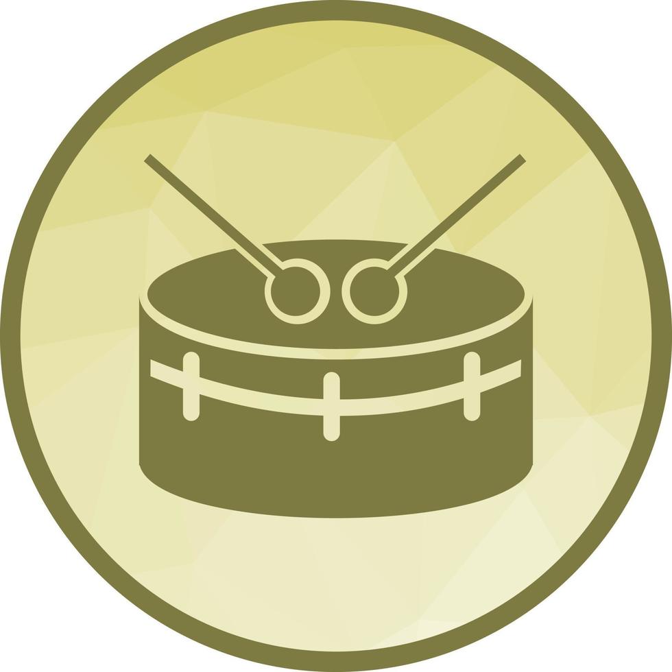 Snare Drum Low Poly Background Icon vector