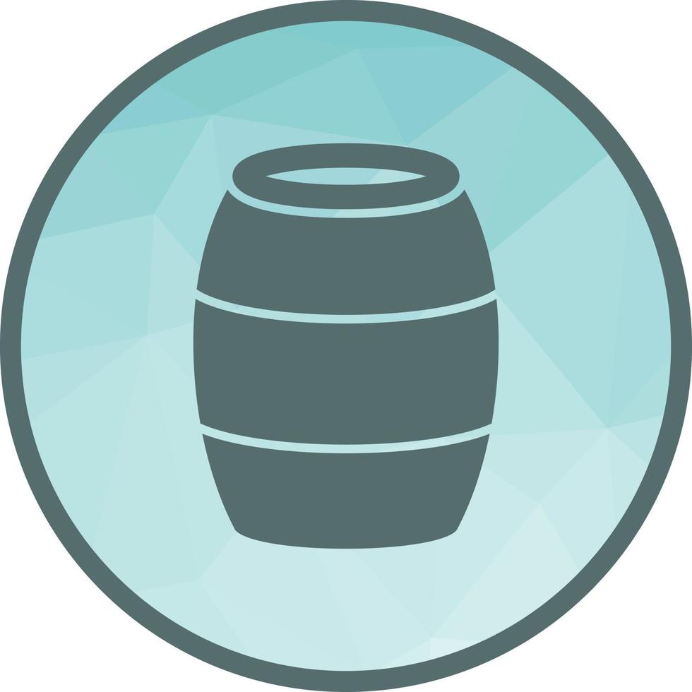 Barrel Low Poly Background Icon vector