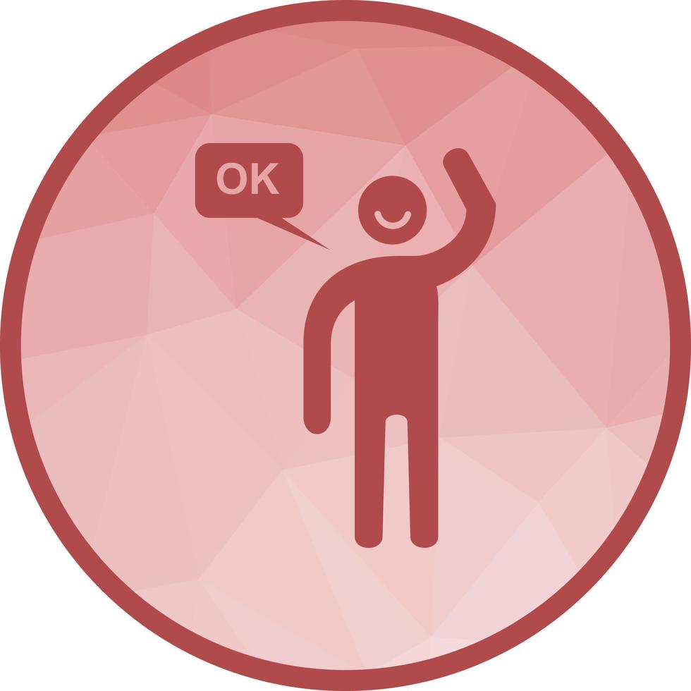 Optimistic Low Poly Background Icon vector
