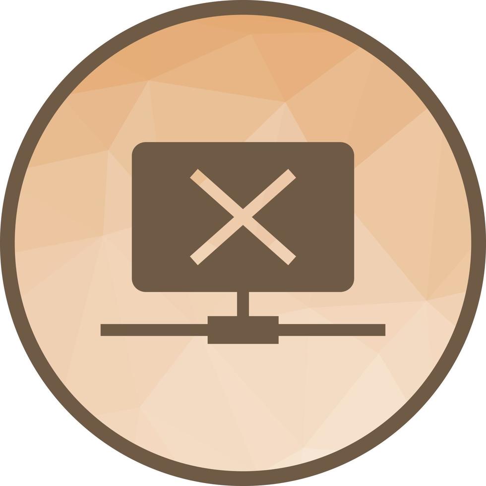 Disconnected Network Low Poly Background Icon vector